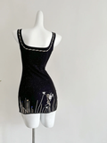 Charming Mermaid Square Satin Sequin Beads Short Homecoming Dress 22th Birthday Outfits HZ1024