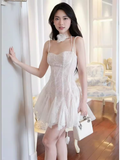Simple A Line Straps Lace Short Birthday Dress Champagne Homecoming Dresses HZ1024