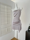 Chic Mermaid One Shoulder Satin Short Homecoming Dress 19th Birthday Outfits HZ1024