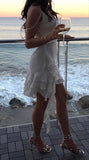Pretty A Line Spaghetti Straps Satin Chiffon Ruffles Short Homecoming Dress 22th Birthday Outfits HZ1024