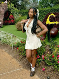 Obessed A Line Halter Satin Ruffles Short Homecoming Dress 22th Birthday Outfits HZ1024
