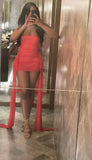 Chic Mermaid Strapless Chiffon Short Homecoming Dress 19th Birthday Outfits HZ1024