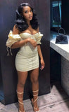 Elegant Mermaid Off The Shoulder Satin Short Homecoming Dress 20th Birthday Outfits HZ1024