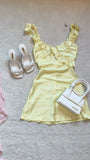 Pretty A Line U Neck Ruffle Satin Short Homecoming Dress 19th Birthday Outfits HZ1024