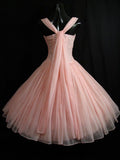 Stunning 50s Vintage Pink Short Homecoming Dress Party Dress HZ1024