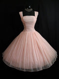 Stunning 50s Vintage Pink Short Homecoming Dress Party Dress HZ1024
