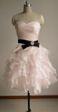 Adorable Cute Organza Light Pink Short Formal Dress Homecoming Dress HZ1024