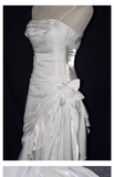 Vintage High Low Straps Ruffles White Prom Dresses HZ1024