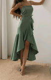 Vintage Sage Green New Mermaid Spaghetti Straps Custom Long Prom Dresses HZ1024