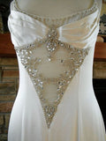 Vintage White Mermaid Straps Sequin Long Wedding Dresses HZ1024