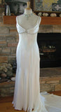 Vintage White Mermaid Straps Sequin Long Wedding Dresses HZ1024