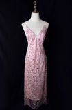Vintage Mermaid Spaghetti Straps Sequin Prom Dresses HZ1024