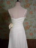 Vintage Mermaid Straps White Long Wedding Dresses HZ1024