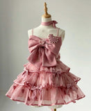Elegant A line Straps Tulle Short Birthday Outfits Pink Homecoming Dress HZ1024
