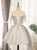 Unique A line Strapless Tulle Homecoming Dress 18th Birthday Outfits HZ1024