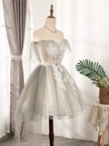Unique A line Strapless Tulle Homecoming Dress 18th Birthday Outfits HZ1024