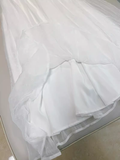 Simple A line High Neckline Tulle White Prom Dress HZ1024
