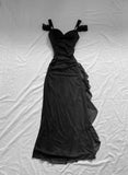 Beautiful A line Straps Ombre Red Long Chiffon Prom Dress HZ1022