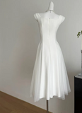 A Line Square Neck Prom Dress Elegant Evening Gown HZ1022