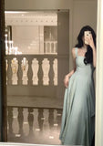 A Line Square Neck Prom Dress Elegant Evening Gown HZ1022