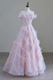 Women High Feeling Pink Fairy Prom Dress Long Party Dresses HZ1022