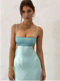Sexy Sheath Straps Mint Green Prom Dresses Evening Dress HZ1022