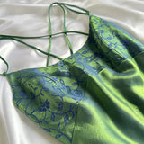 Beautiful A Line Spaghetti Straps Green Long Prom Dresses Evening Gowns HZ1022