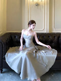 Modest Mermaid Spaghetti Straps Long Prom Dresses Birthday Party Dress Evening Gowns HZ1022