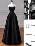 Sexy Wine Red A-Line Straps Satin Long Burgundy Prom Dresses HZ1024