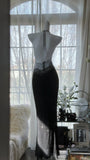 Sexy Halter Neck Backless Beaded Chiffon Black Mermaid Evening Gown Prom Dress HZ1022