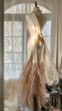 Beautiful Pink Strap Chiffon Irregular Skirt Long Prom Dress HZ1022