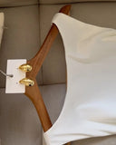 Cute White Sleeveless Satin Floral Skirt Homecoming Dress HZ1022