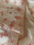 Pretty Pink Floral Chiffon Off-the-shoulder Irregular Hem Homecoming Dress HZ1022