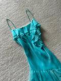 Beautiful Blue Chiffon Ruffle Homecoming Dress HZ1022