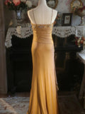 Beautiful Mermaid Spaghetti Strap Beaded Long Prom Dress HZ1022