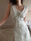 Beautiful Light Green Sleeveless Lace Elegant Birthday Party Homecoming Dress HZ1022