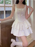 Beautiful White Rose Jacquard Strapless Square Neck A-Line Homecoming Dress HZ1022