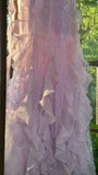 Beautiful Lavender Deep V-neck Suspender Lace Ruffled Mermaid Prom Dress HZ1022