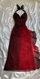 Beautiful Halter Birthday Party Dresses Red Prom Dresses HZ1022
