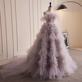 Stunning Ball Gown Strapless Tulle Sweet 16 Dresses HZ1024