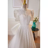 Vintage Ball Gown White Lace Long Wedding Dresses HZ1024