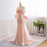 Sparkly Mermaid Pink Sequin Long Prom Dress HZ1024