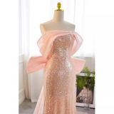 Sparkly Mermaid Pink Sequin Long Prom Dress HZ1024