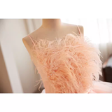 Vintage Ball Gown Straps Tulle Pink Sweet 16 Dresses HZ1024