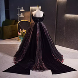 Vintage Ball Gown Tulle Black Sweet 16 Dresses HZ1024