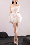 Cute Strapless Multi-Color Tulle Mini Homecoming Dresses HZ1024
