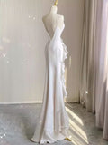 Vintage High Low White Chiffon Wedding Dresses HZ1024