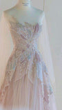 Pink StraplessTulle Ball Gown Beaded Shiny Prom Dress Pink Sweet 16 Dress HZ1024